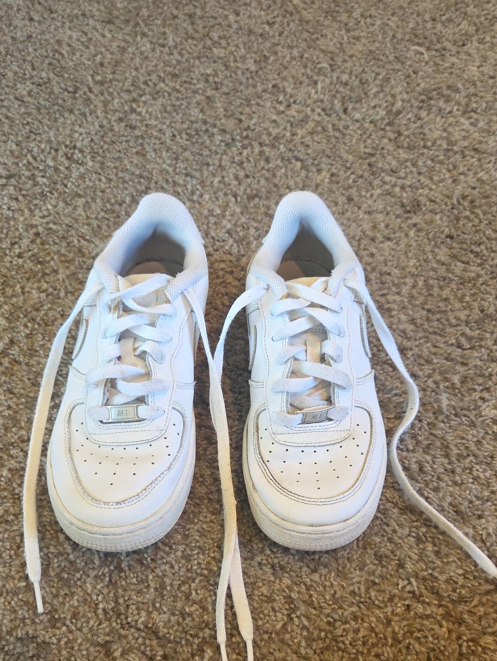 Nike White Kids Lace-Up Sneakers